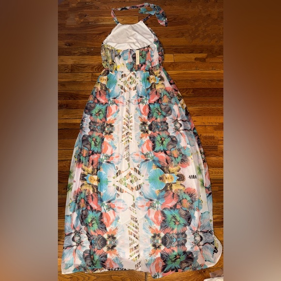 RHYME white multicolor floral sleeveless maxi dress Medium m  NWT - Picture 3 of 8